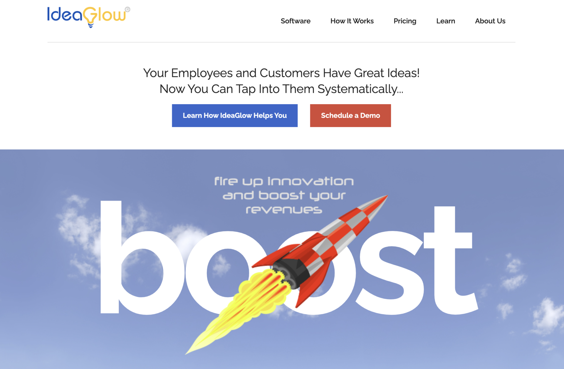 Top page of IdeaGlow