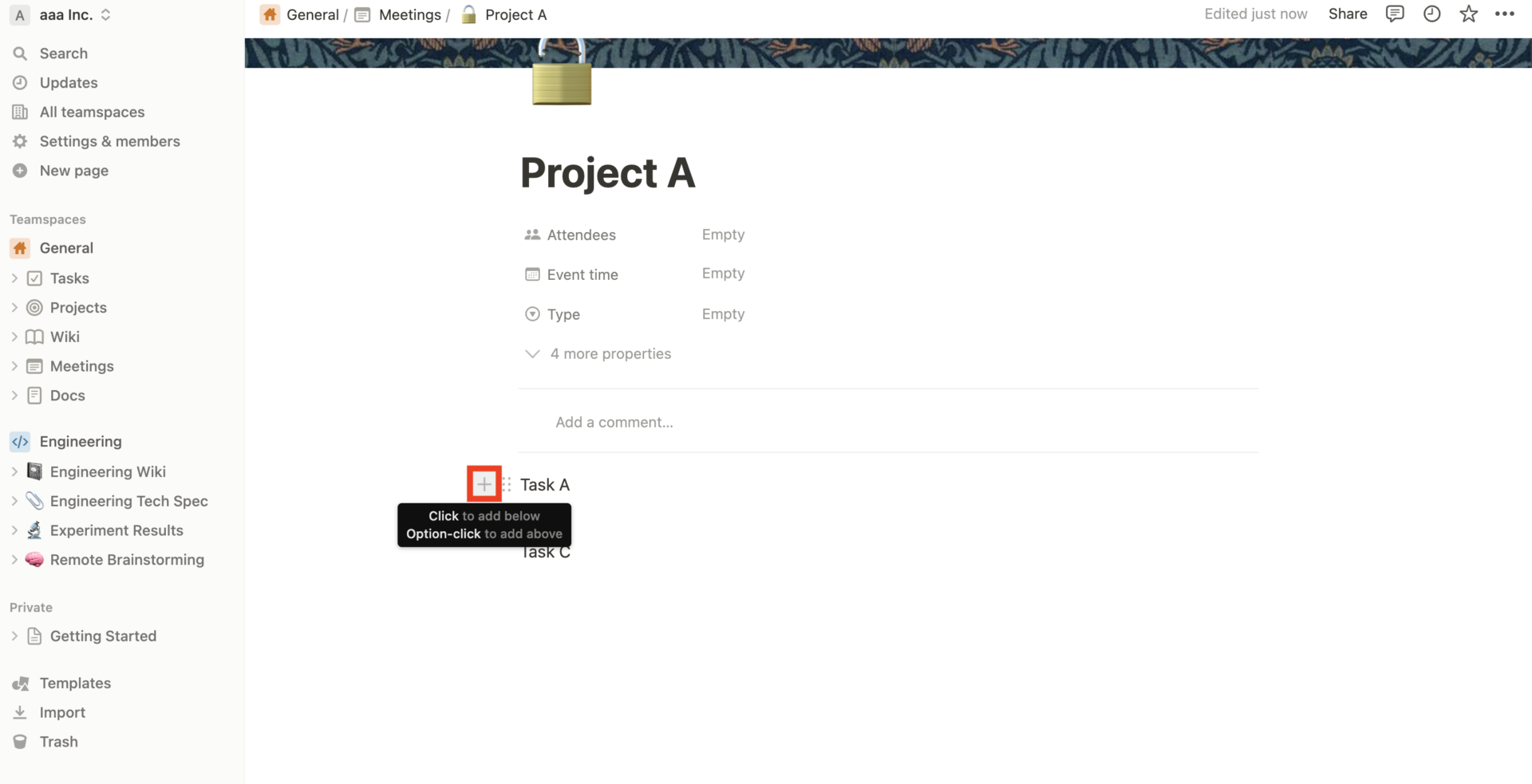 Image of setting that is decoration of text in NotionNotion