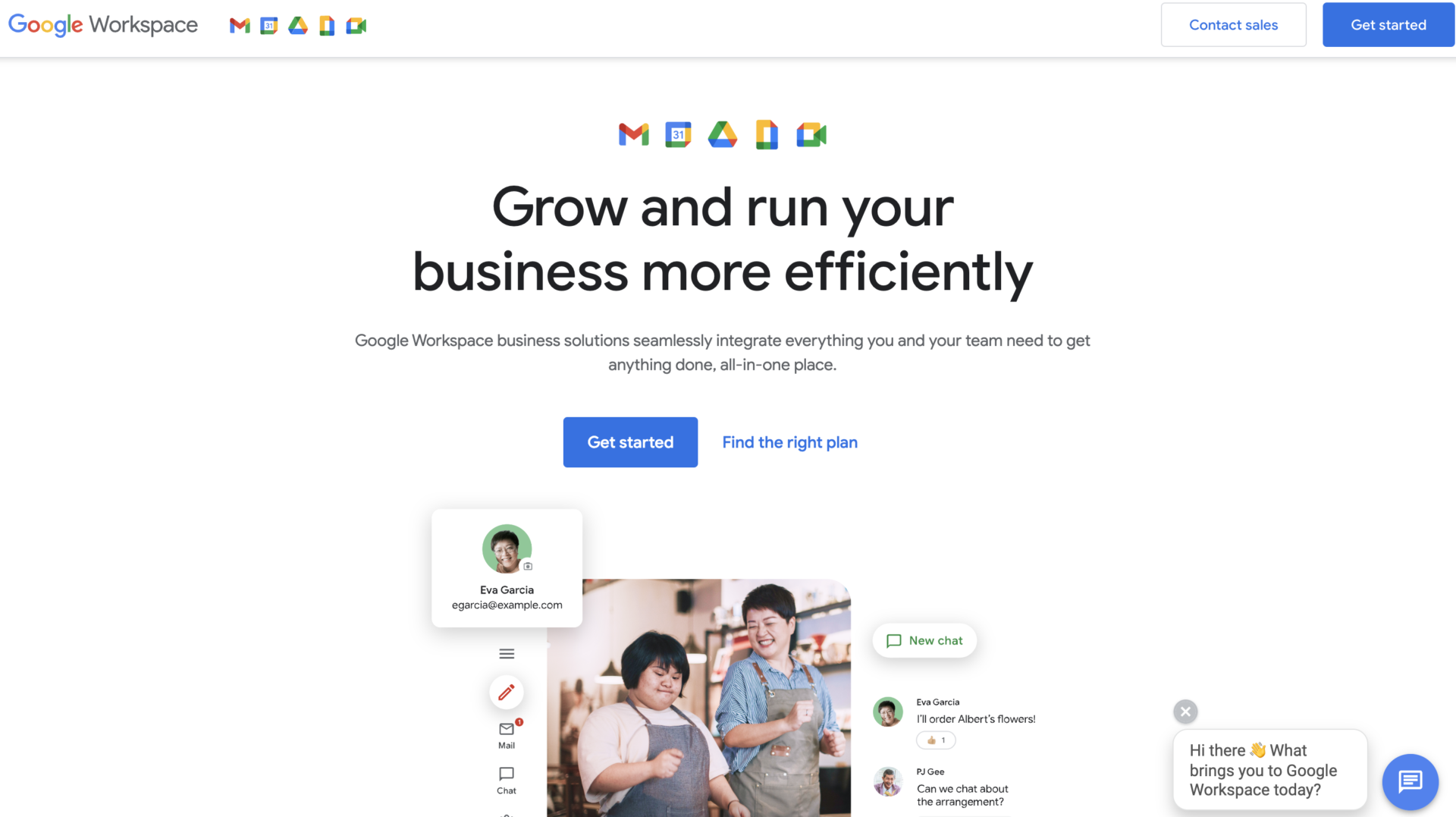 To page of Google Workspace