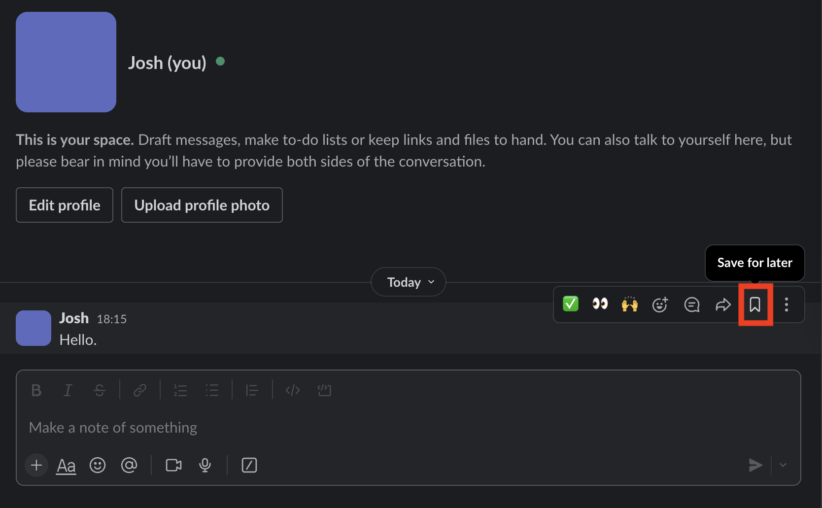 Image of setting bookmark