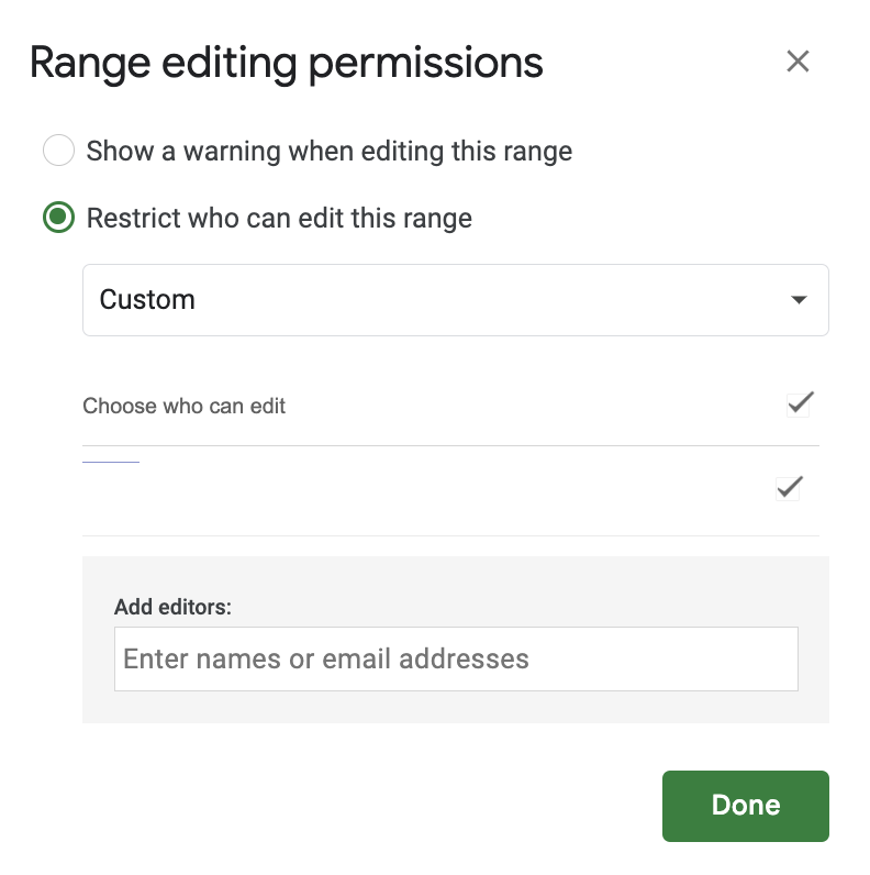 Image of setting permission any member