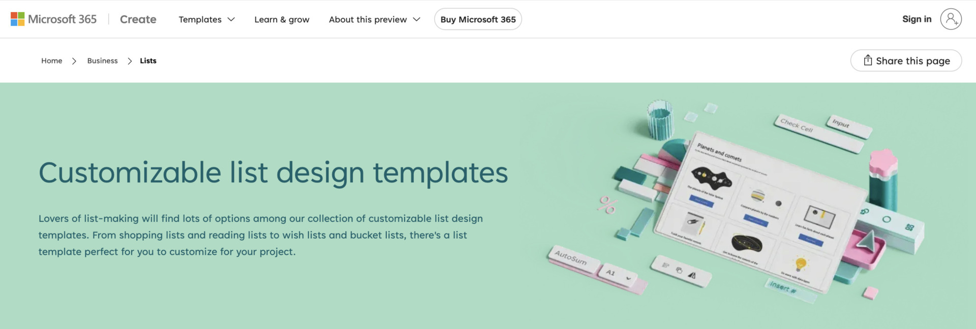Top page of Micrsoft
