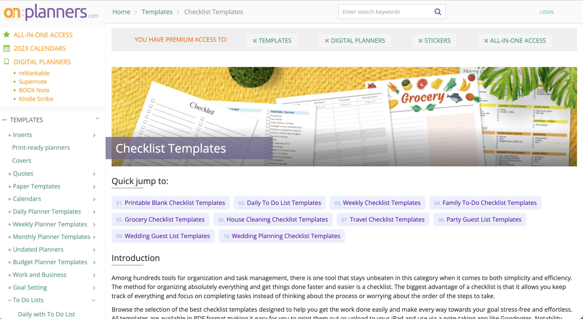 Top page of On:planners.com