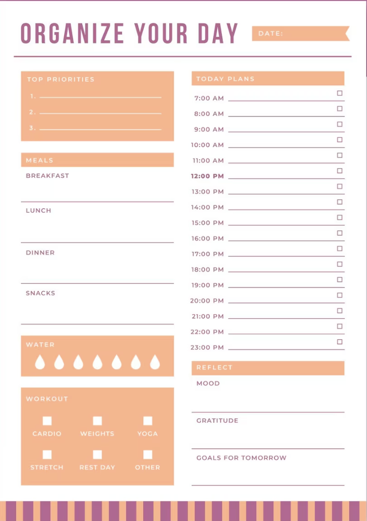 Image of checklist for daily work