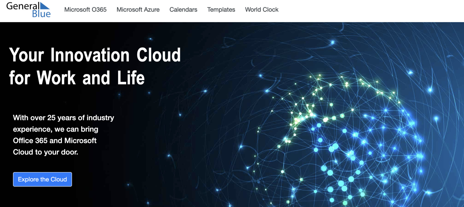 Top page of general blue