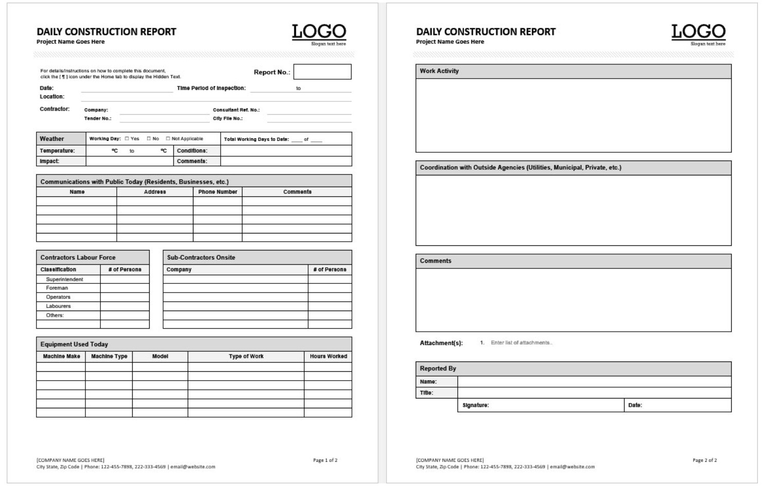 Image of template by Office Template Online