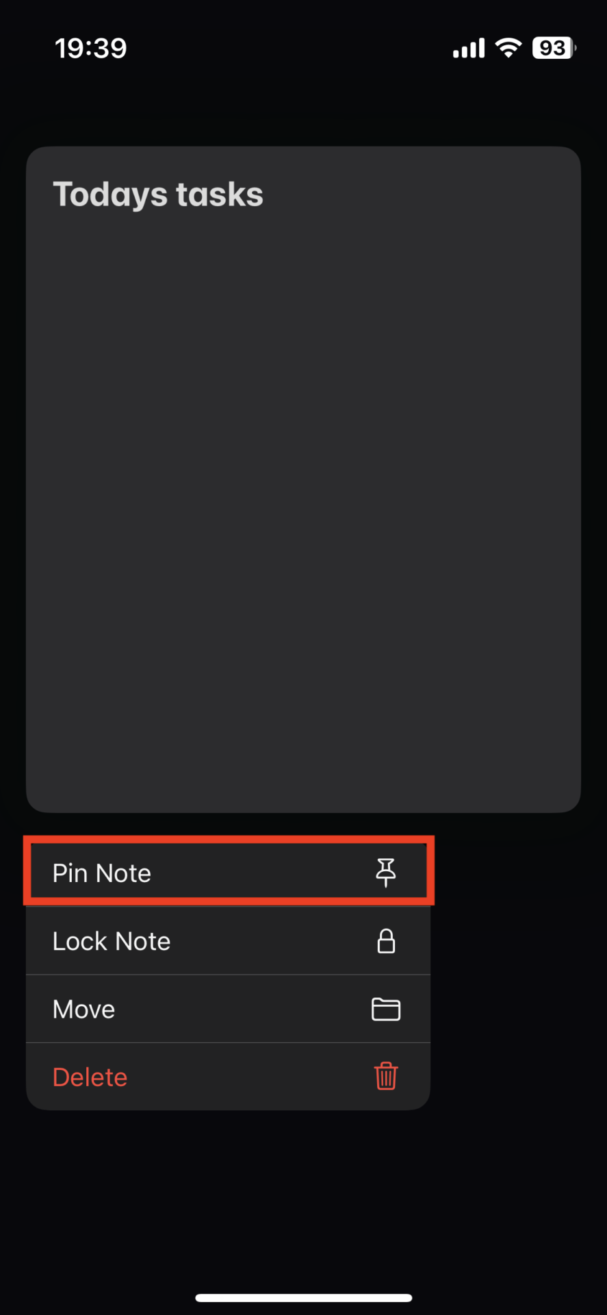 Image of tapping the [pin note]