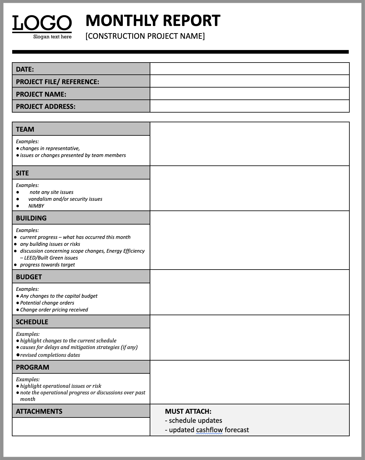 Image of monthly template by Office Template Online