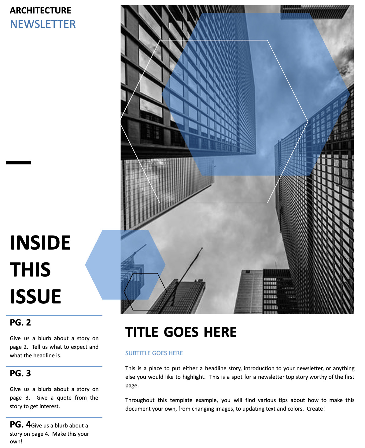Image of template news letter template by Microsoft