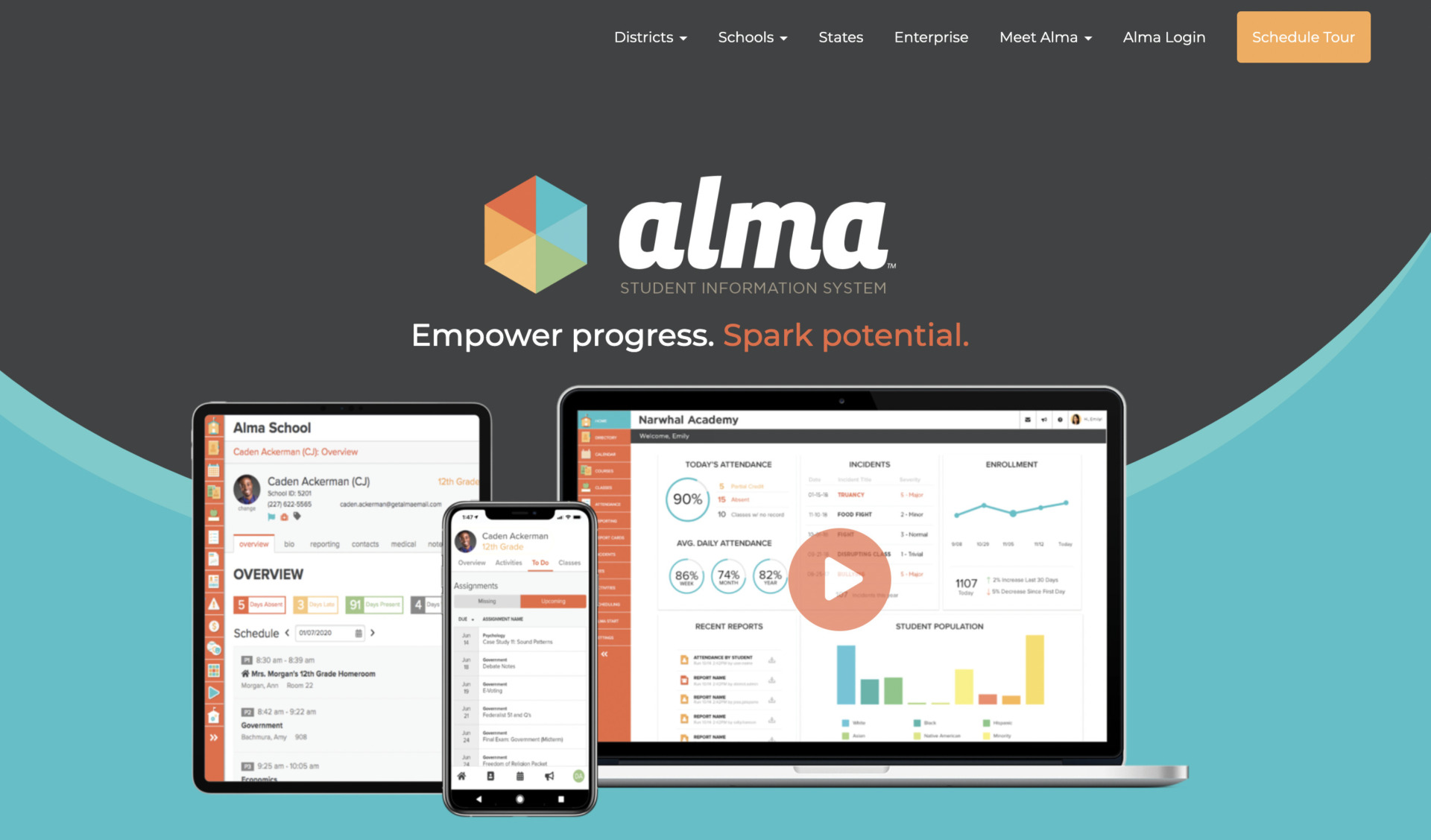 Top page of Alma