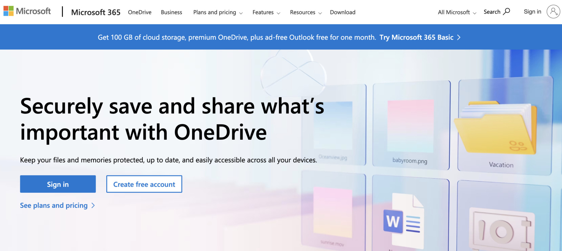 Top image of OneDrive