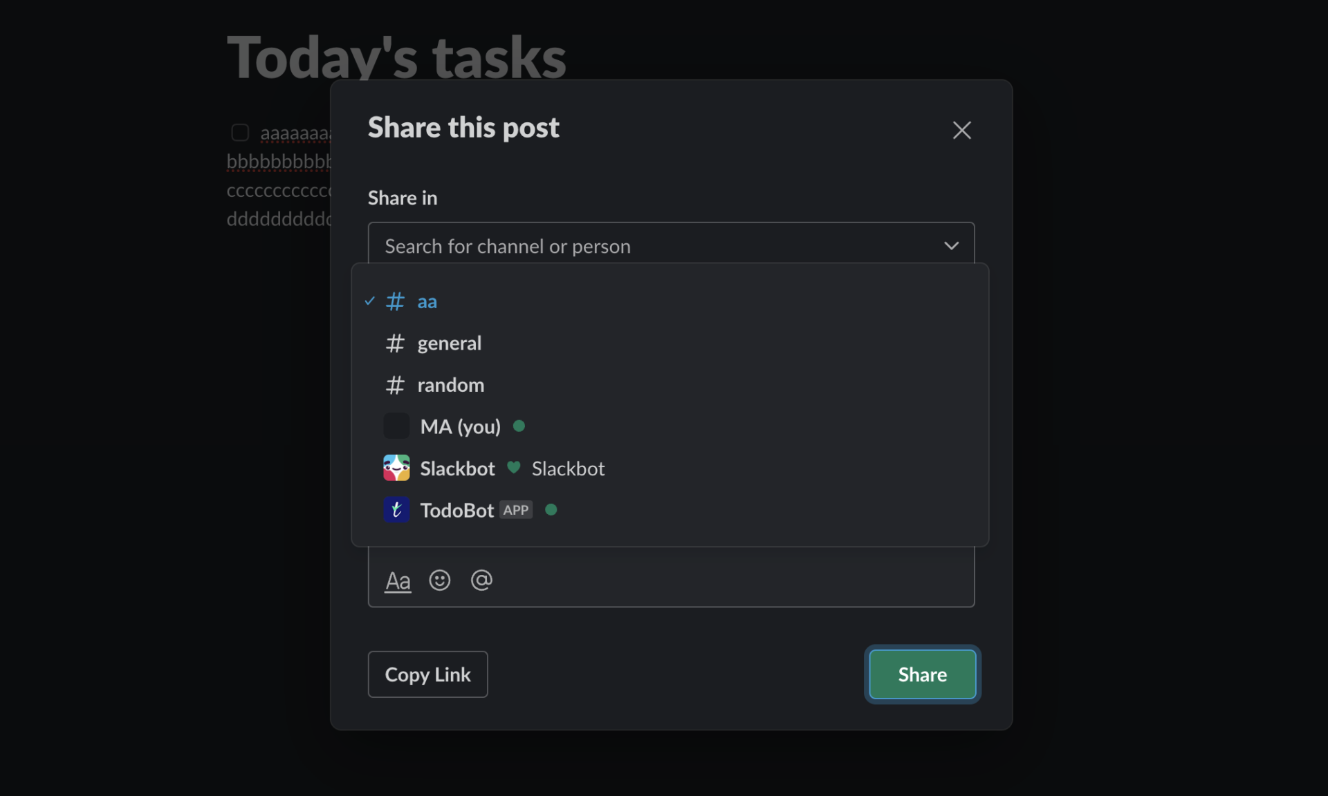 Image of sharing button
