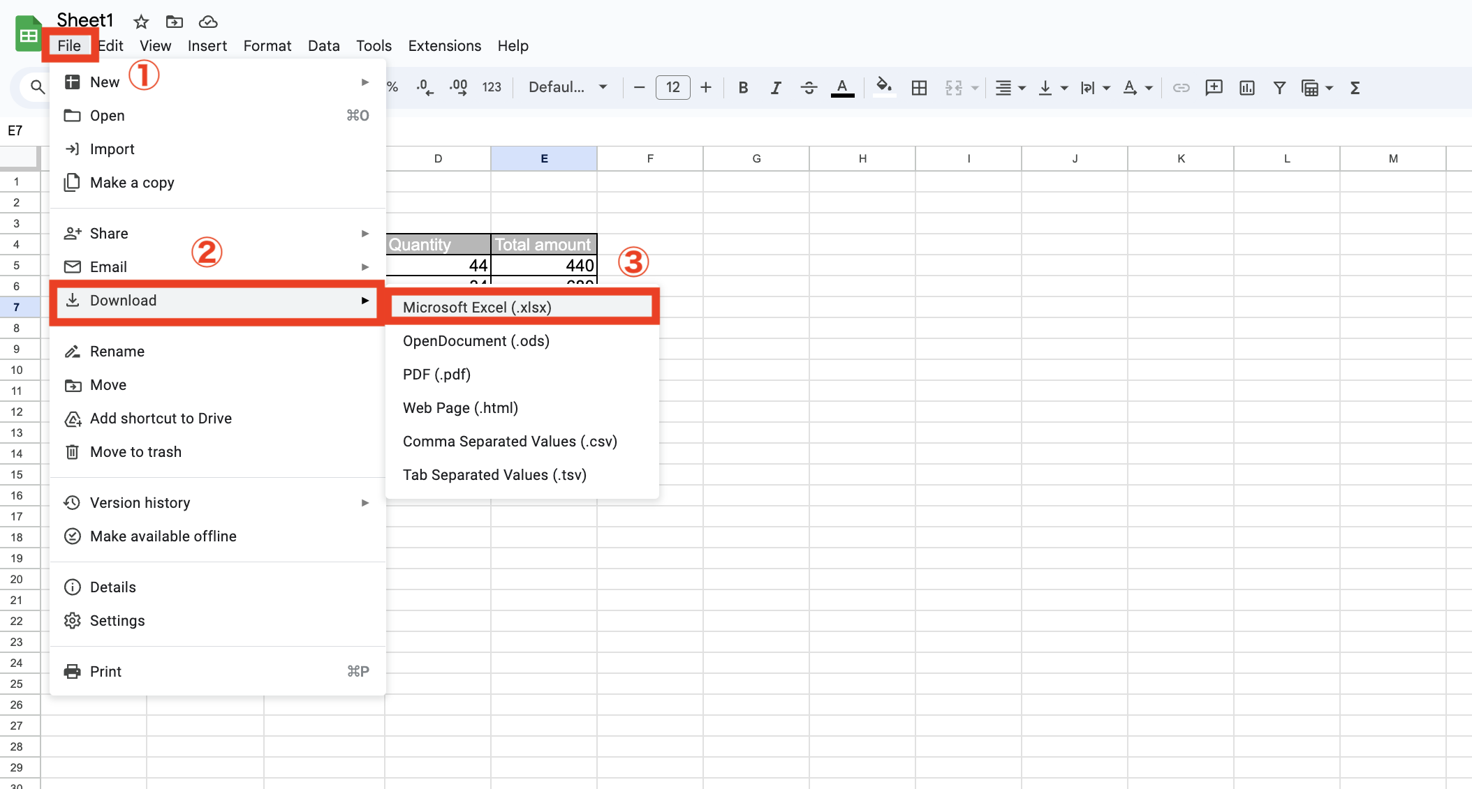 Image of converting to Excel file