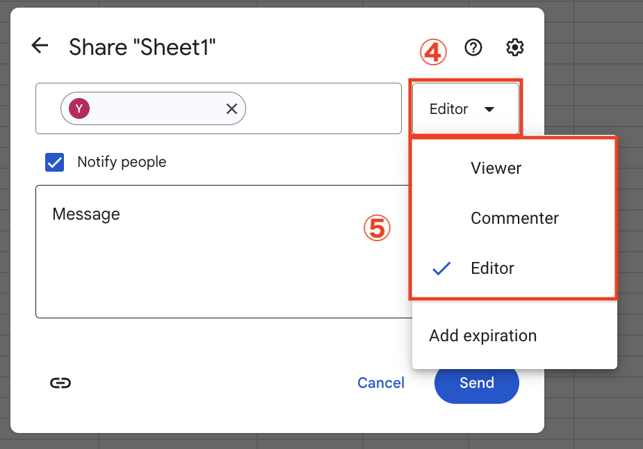 Sharing Google Sheets by e-mail