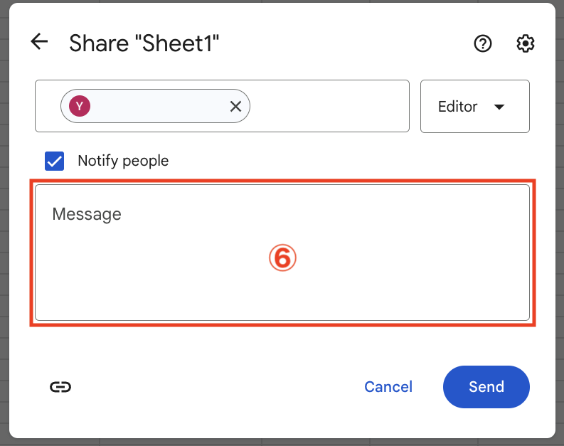 Adding message of Google Sheets