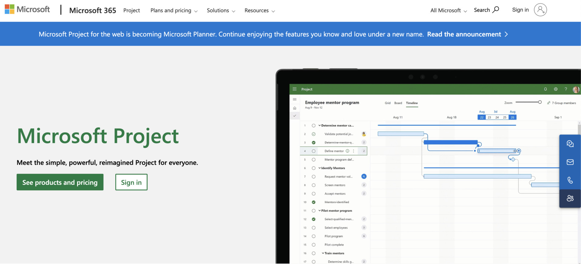 Image of Microsoft Project