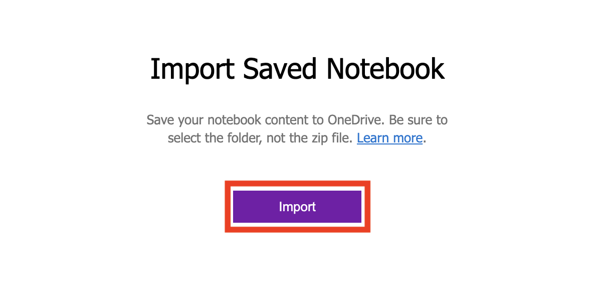 Image of importing from outside to OneNote