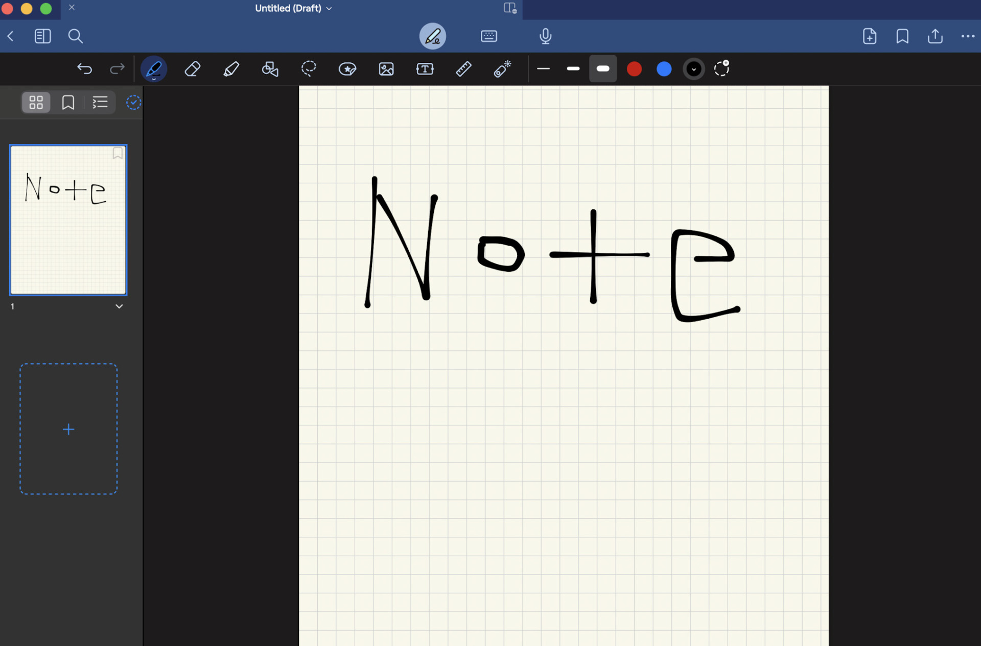 Image of actual usage of Goodnotes 6