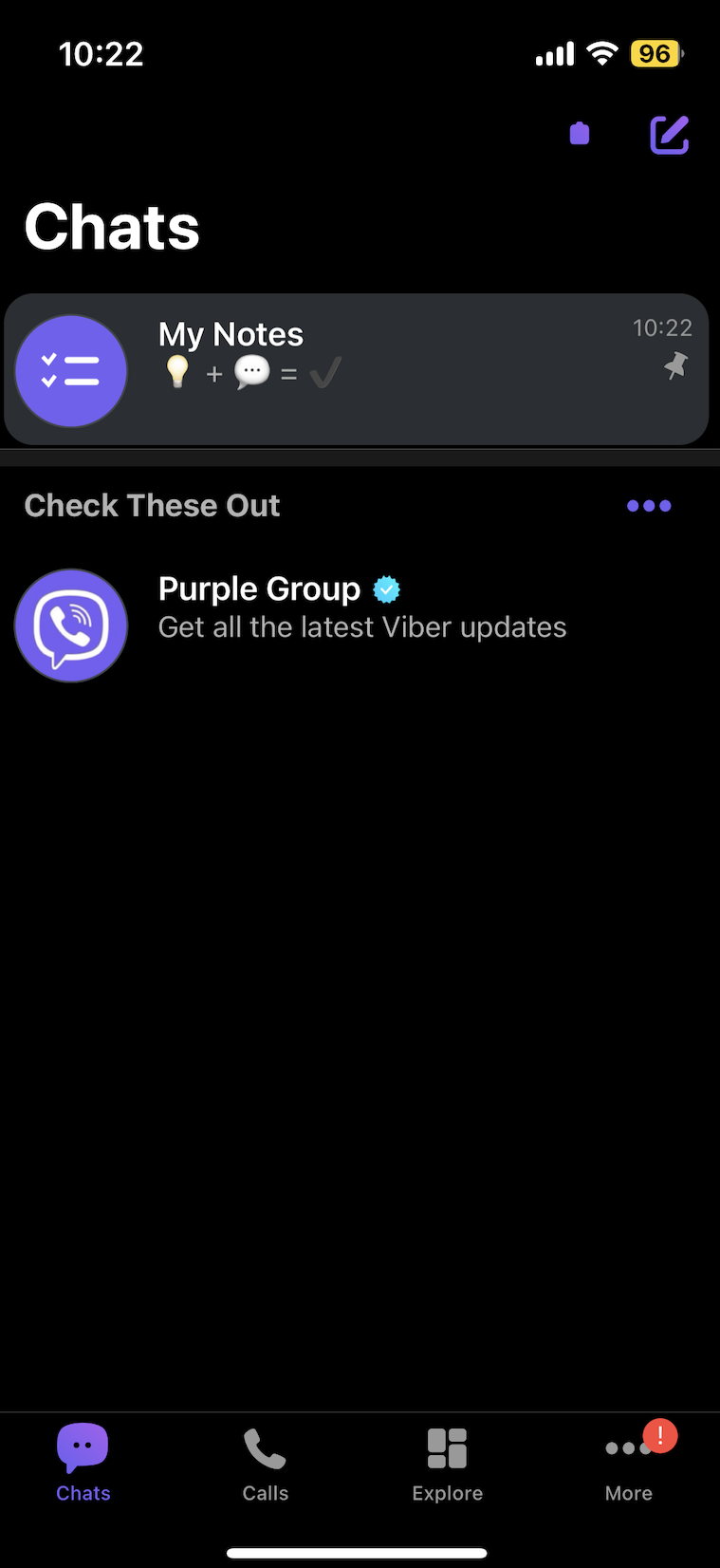 Actual screen of Viber
