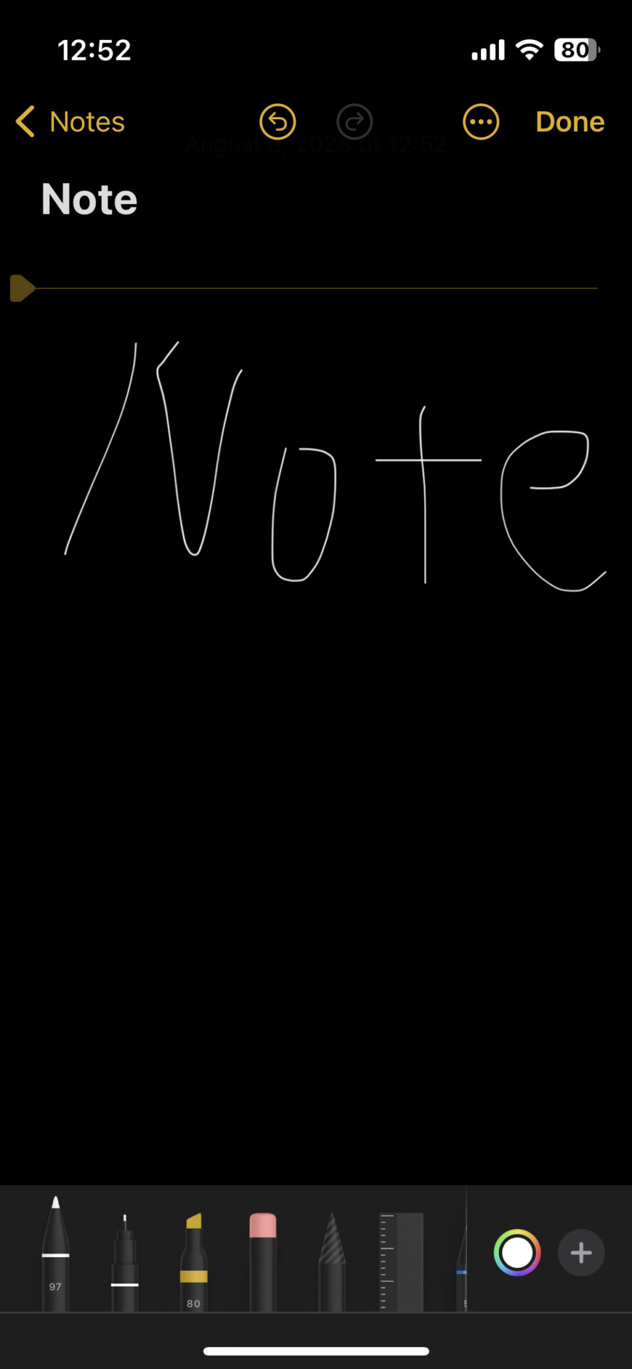 Picture about handwriting iPhone memo
