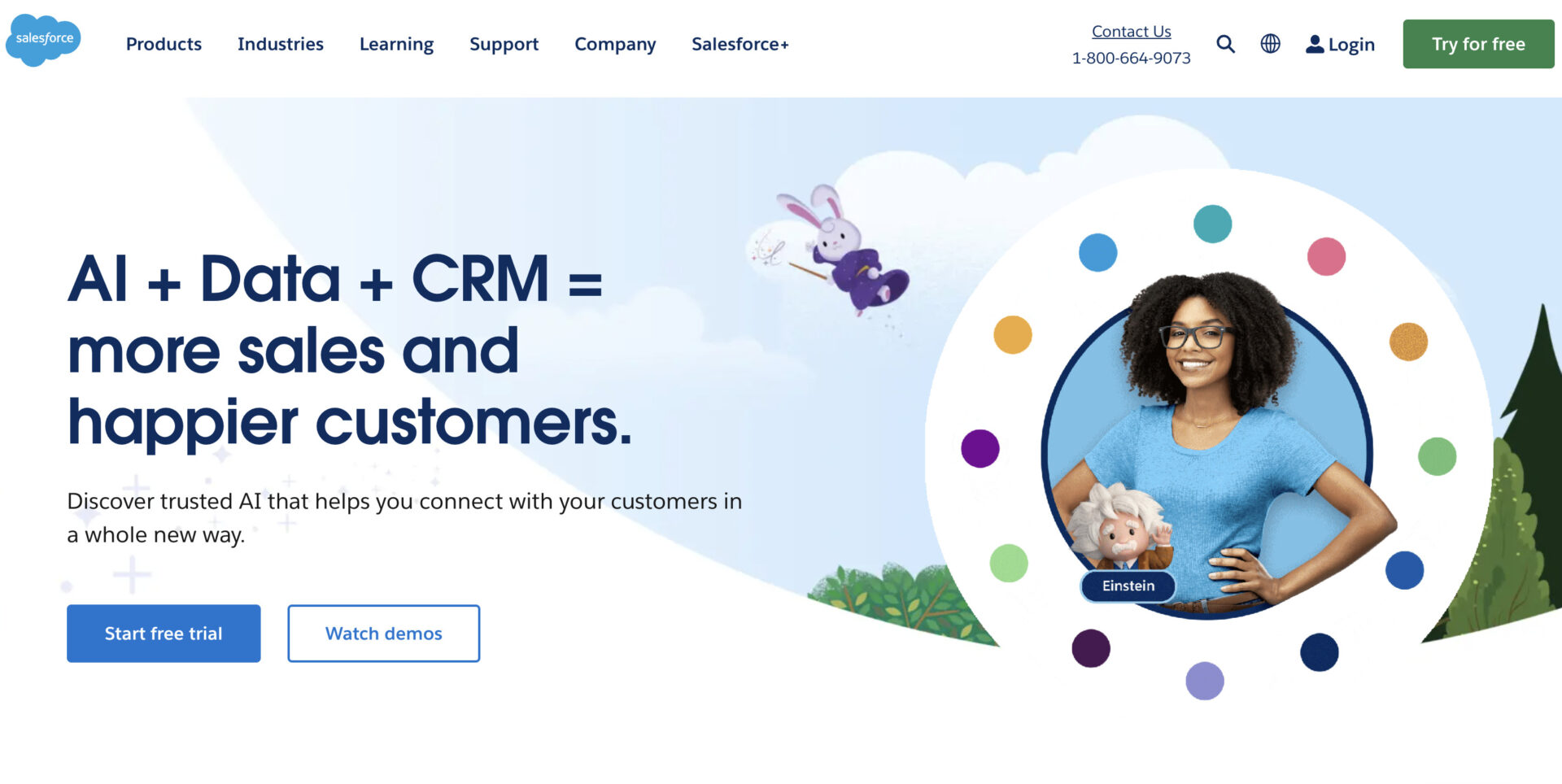 Picture of top page of Salesforce
