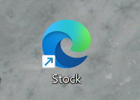 Stockアプリをデスクトップに固定する方法画面